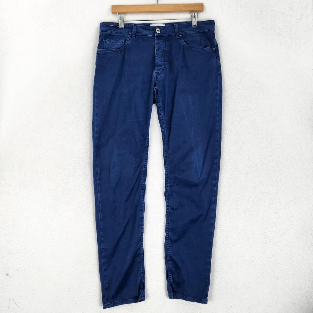 Teleria Zed Jeans Mens 36x31 Blue Cobra 17 Made In Italy Stretch Tapered